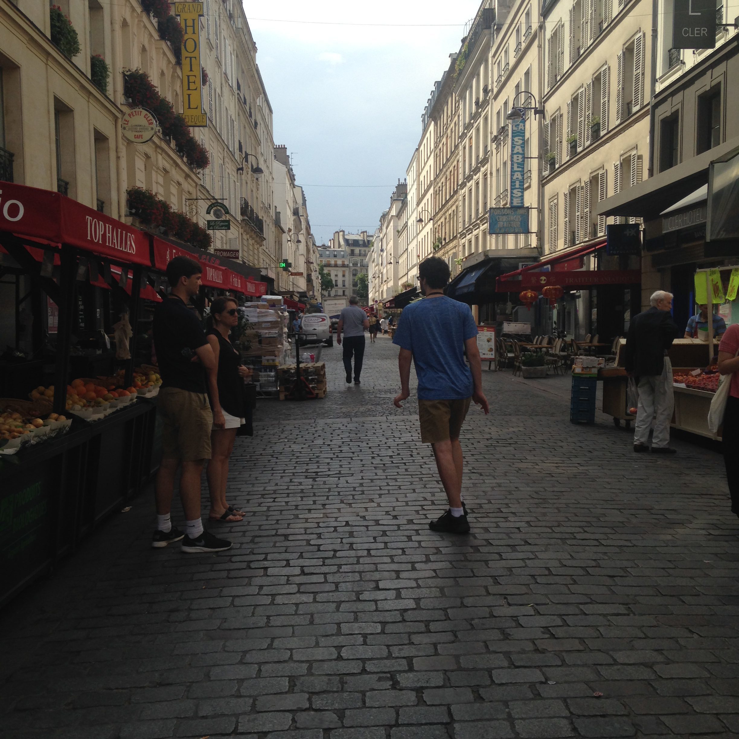 Shopping with teens in Paris on Rue Cler